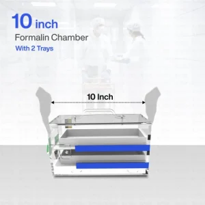 Jiya Formalin Chamber 10 Inch with 2 Trays, 5mm Thick Material