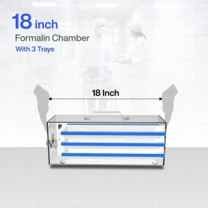 Jiya Formalin Chamber 18 inch with 3 Trays, 5mm Thick material