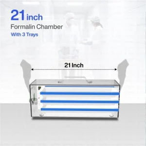 Jiya Formalin Chamber 21 inch with 3 Trays, 5mm Thick material