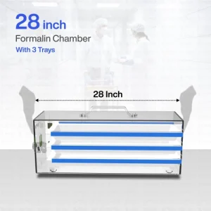 Jiya Formalin Chamber 28 inch with 3 Trays, 5mm Thick material