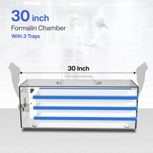 Jiya Formalin Chamber 30 inch with 3 Trays, 5mm Thick material