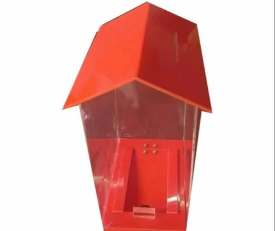 jiya-hut-shape-acrylic-donation-box